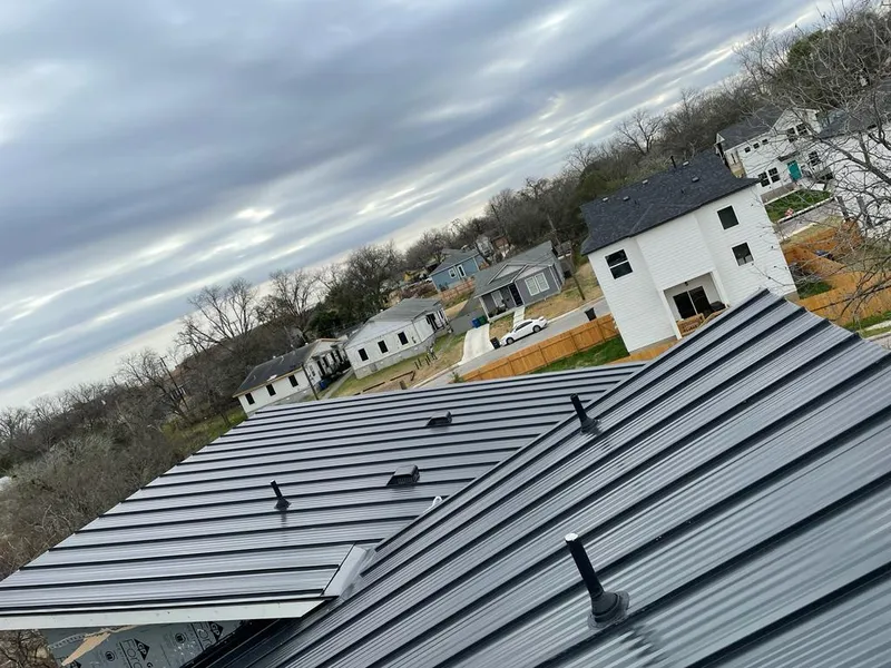 Standing seam metal roof panels with vents for Skylight Repair in Kinross